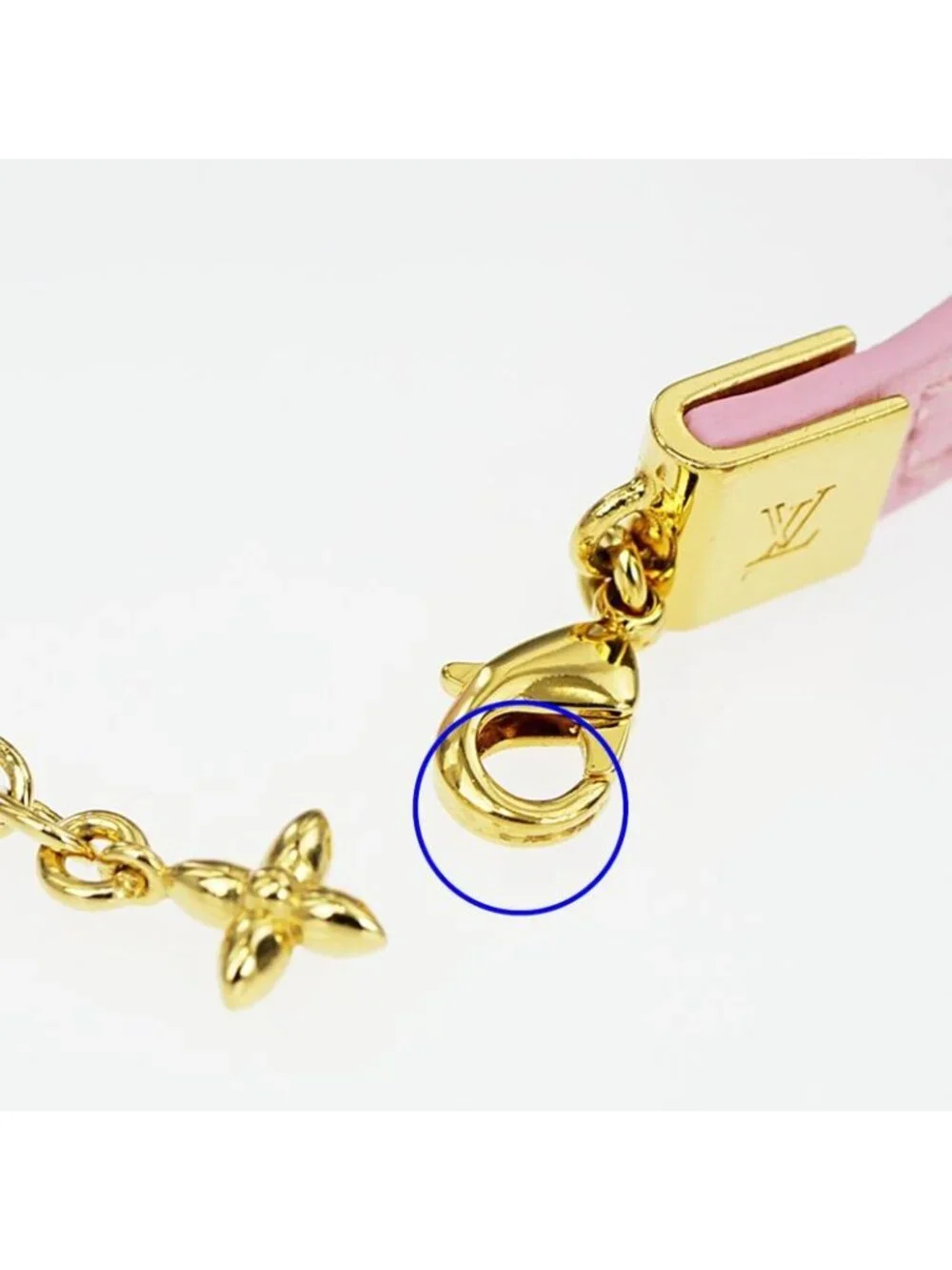 Louis Vuitton Bracelet Nanogram Enamel M8803 Z Pink Gdhardware Accessorie - Picture 5 of 10